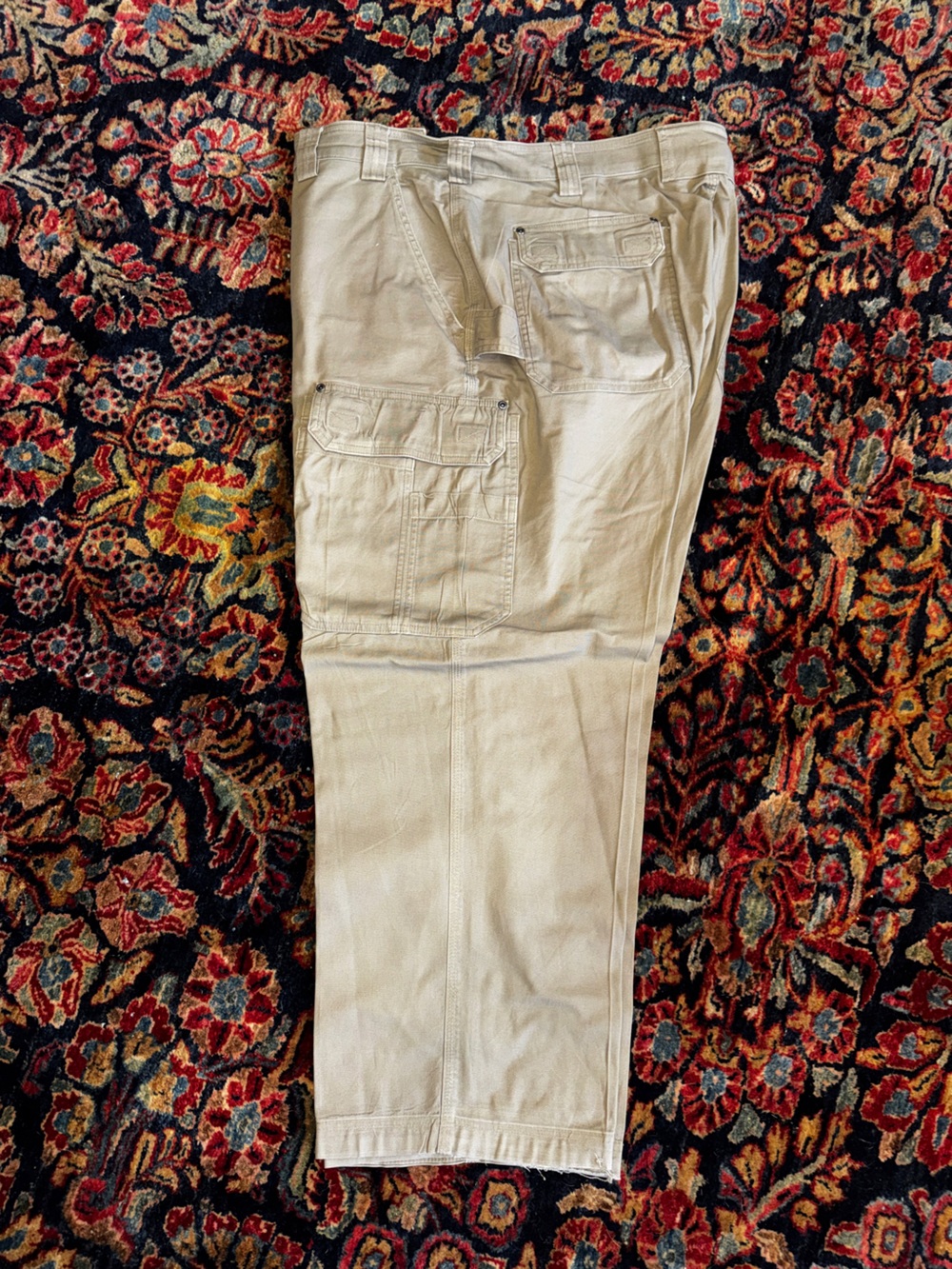 Duluth Trading Co Cream Cargo Work Pants